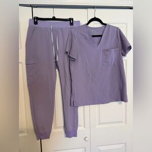 FIGS Lavender V-Neck Scrub Top